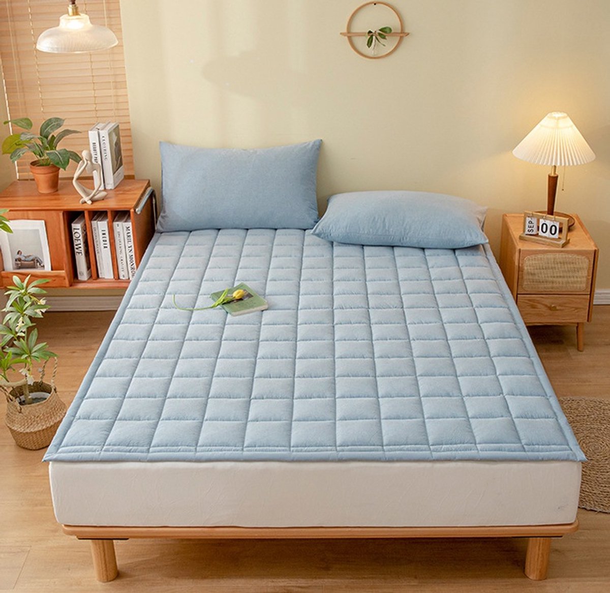 Duurzame Katoen Speelkleed Baby 180*200cm【OOK als een matrasbeschermer】- Speelkleed XXL voor Kinderen - Kindervloerkleed - Kruipmat - Speelmat - Speelmat - Speeltapijt - Matrasbeschermer 180*200 cm, Kindermatras, Picknickmat, Kampeermat